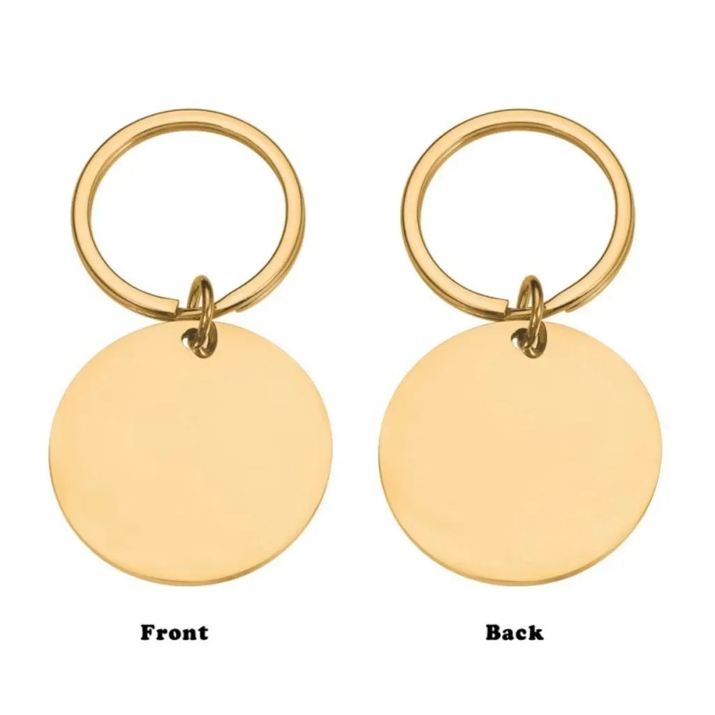 Personalized Engraved Pet Collar, Circular ID Tag with Custom Name, Anti-Lost Pet Identification Accessory, Ideal Pet Gift